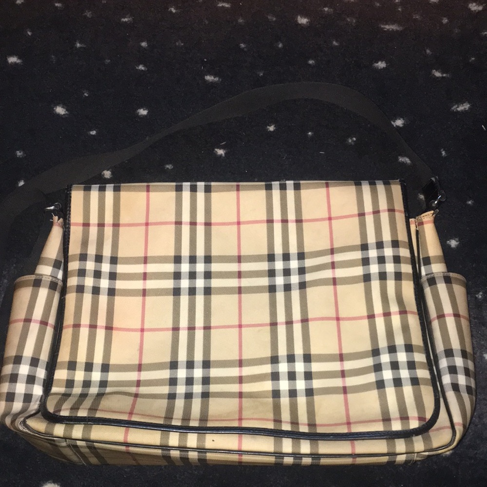 Burberry Nova Check Messenger Diaper bag